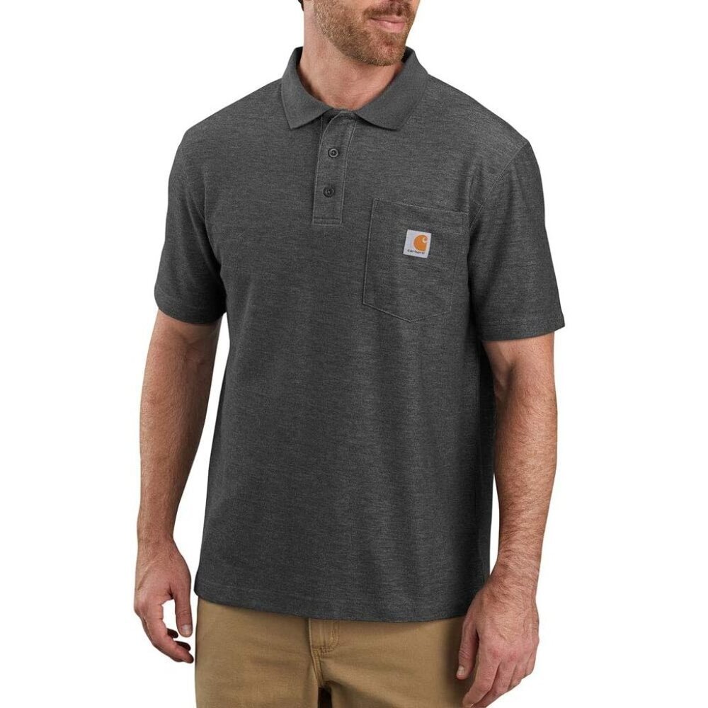 NWT Carhartt Men's Loose Fit Midweight Short-Sleeve Pocket Polo Small S